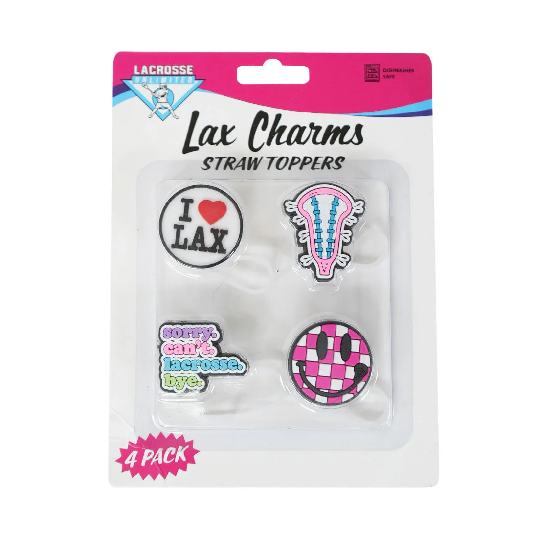 Lacrosse Straw Toppers - 4 Pack