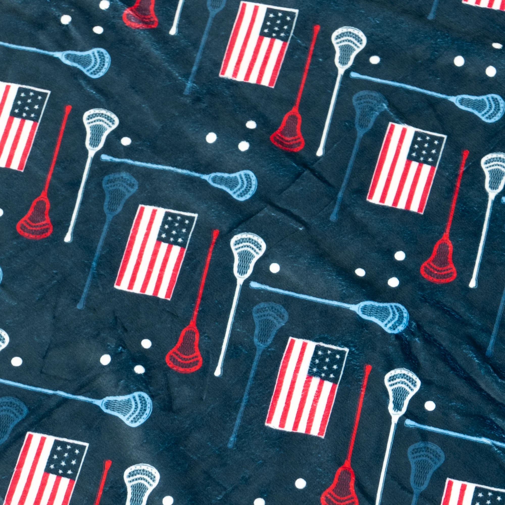 Navy USA Lacrosse Sticks Blanket - Image 3