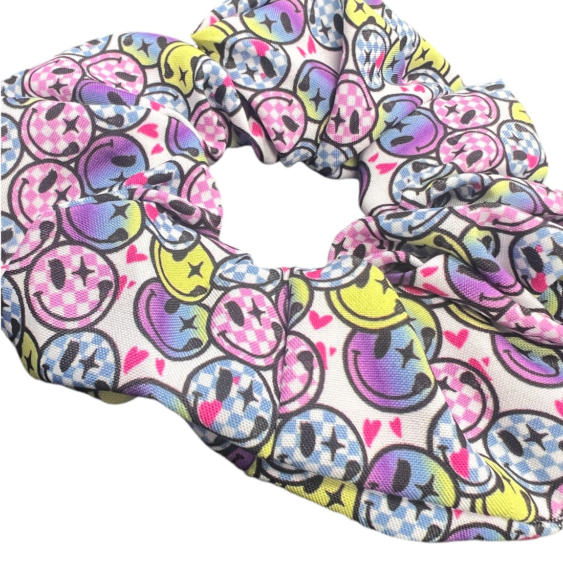 Check Smiley Lacrosse Scrunchie - Image 3