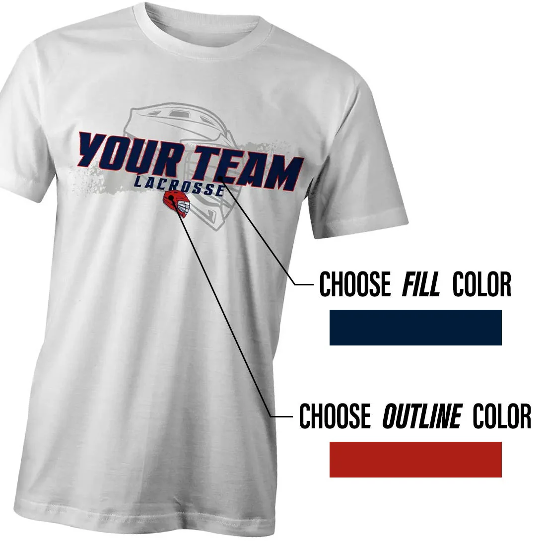 Custom Slash Lacrosse Tee - Image 2