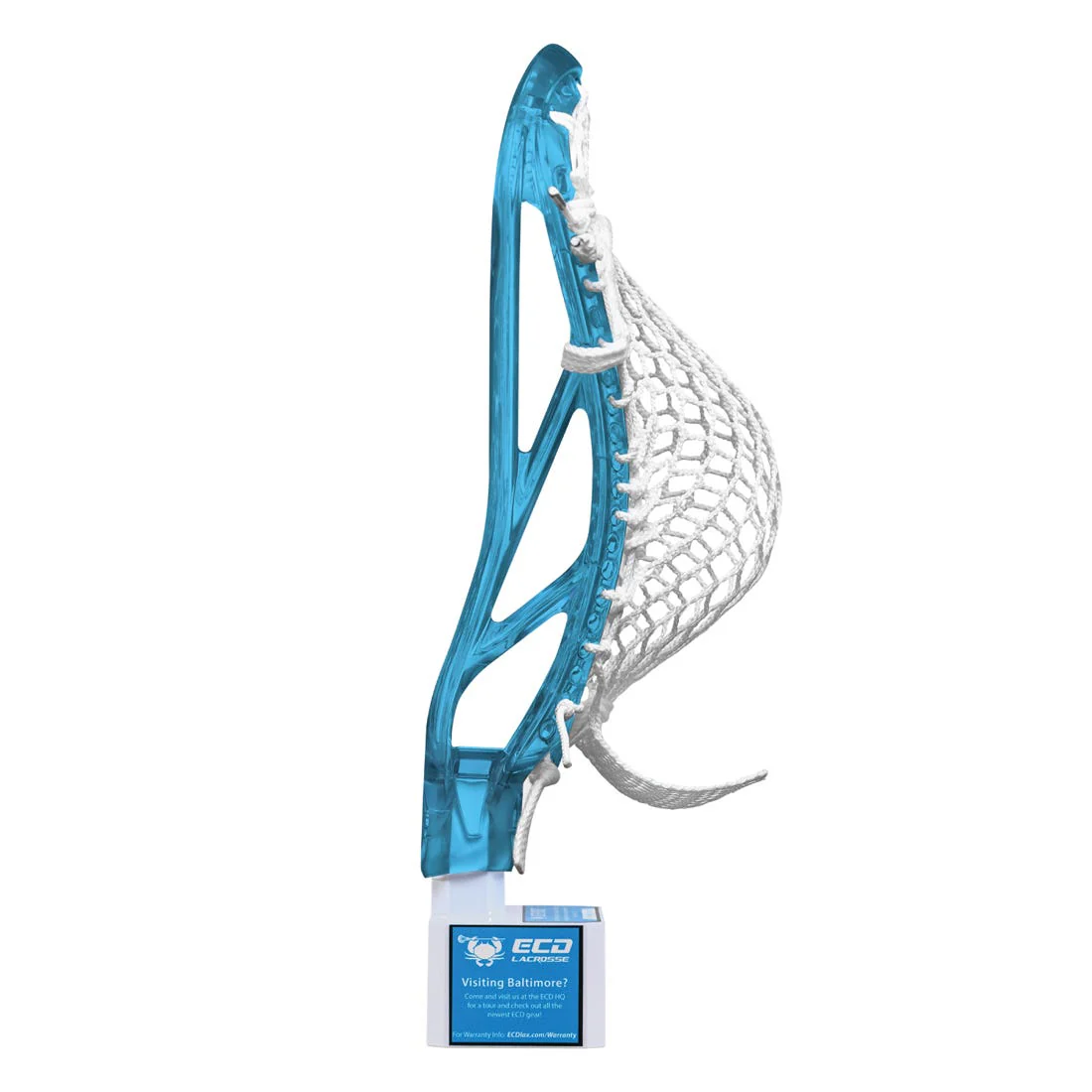 ECD Ion Frost White Strung Lacrosse Head - Image 2