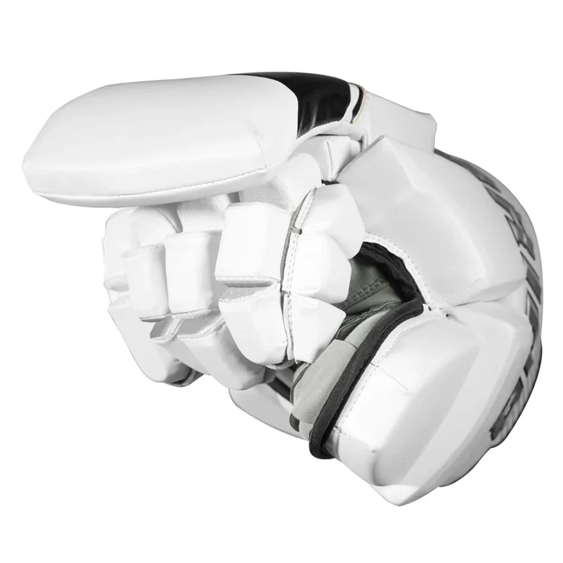 Warrior Fatboy Box Lacrosse Goalie Gloves - White - Image 4