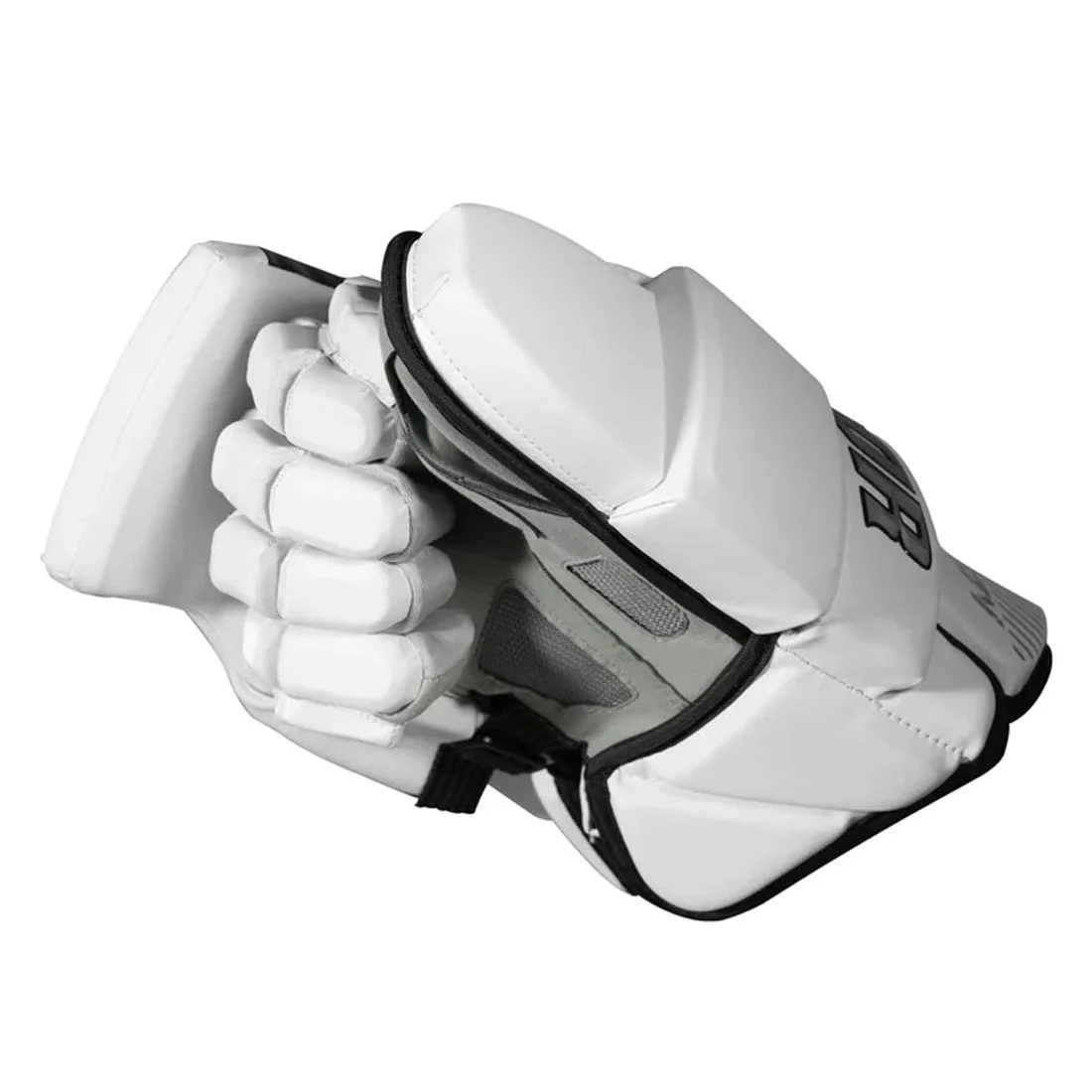 Warrior Fatboy Box Lacrosse Goalie Gloves - White - Image 5