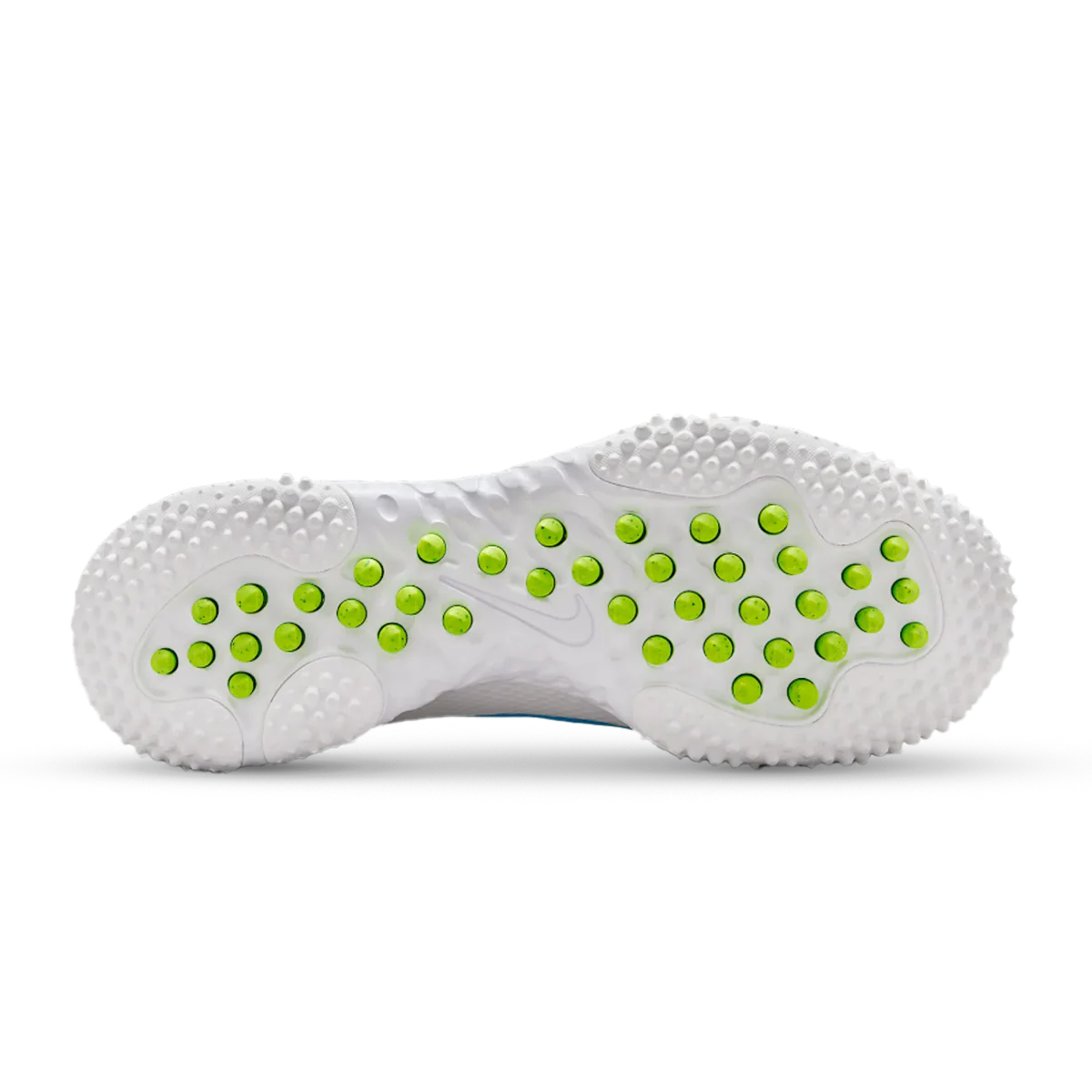 Nike Huarache 9 Elite Blue and Volt Limited Edition Lacrosse Turf Shoes - Image 3