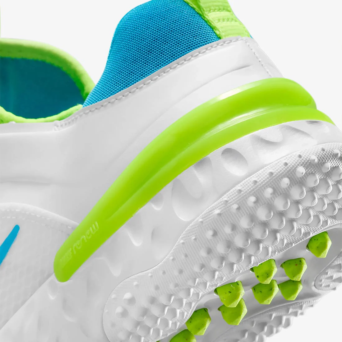 Nike Huarache 9 Elite Blue and Volt Limited Edition Lacrosse Turf Shoes - Image 4
