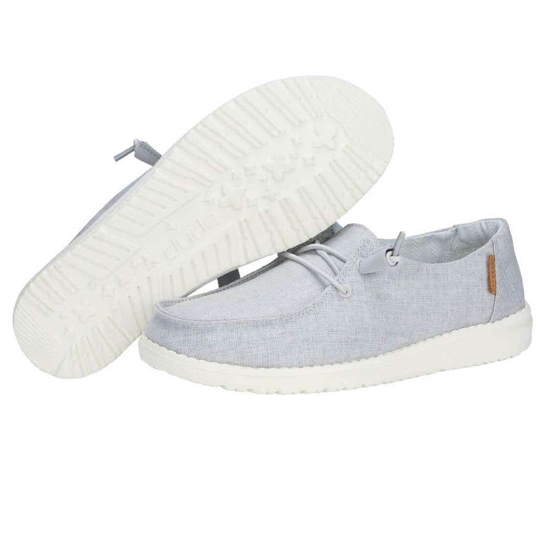 Hey Dudes Wendy Chambray Light Grey Women's Shoes - Image 3