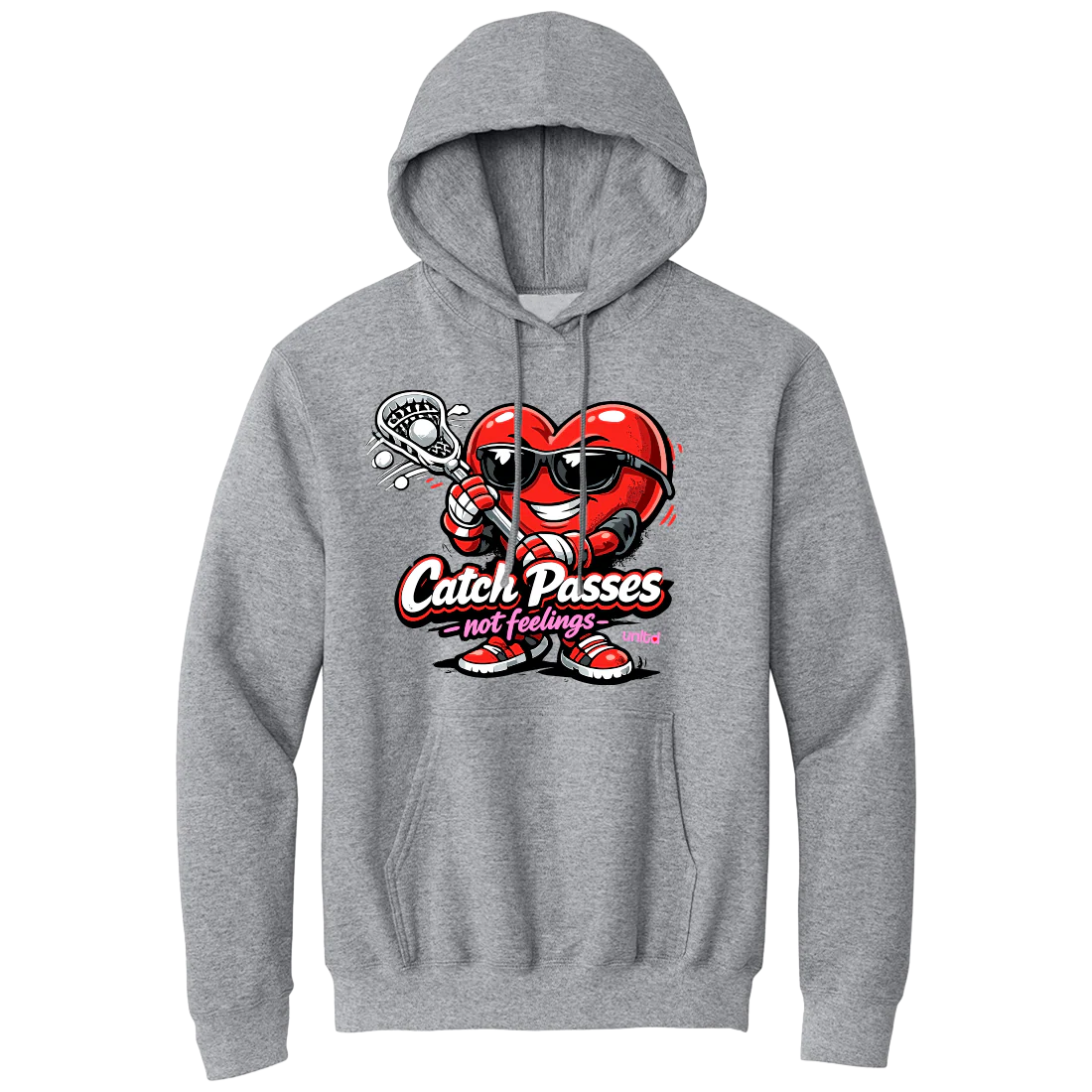 Catch Passes Valentine's Day Lacrosse Hoodie