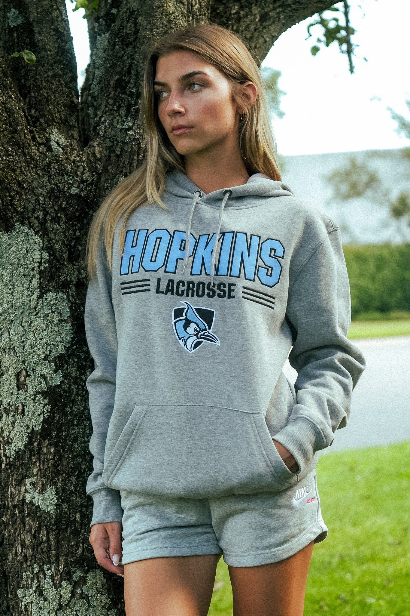 Hopkins Adult Lacrosse Hoodie - Image 2
