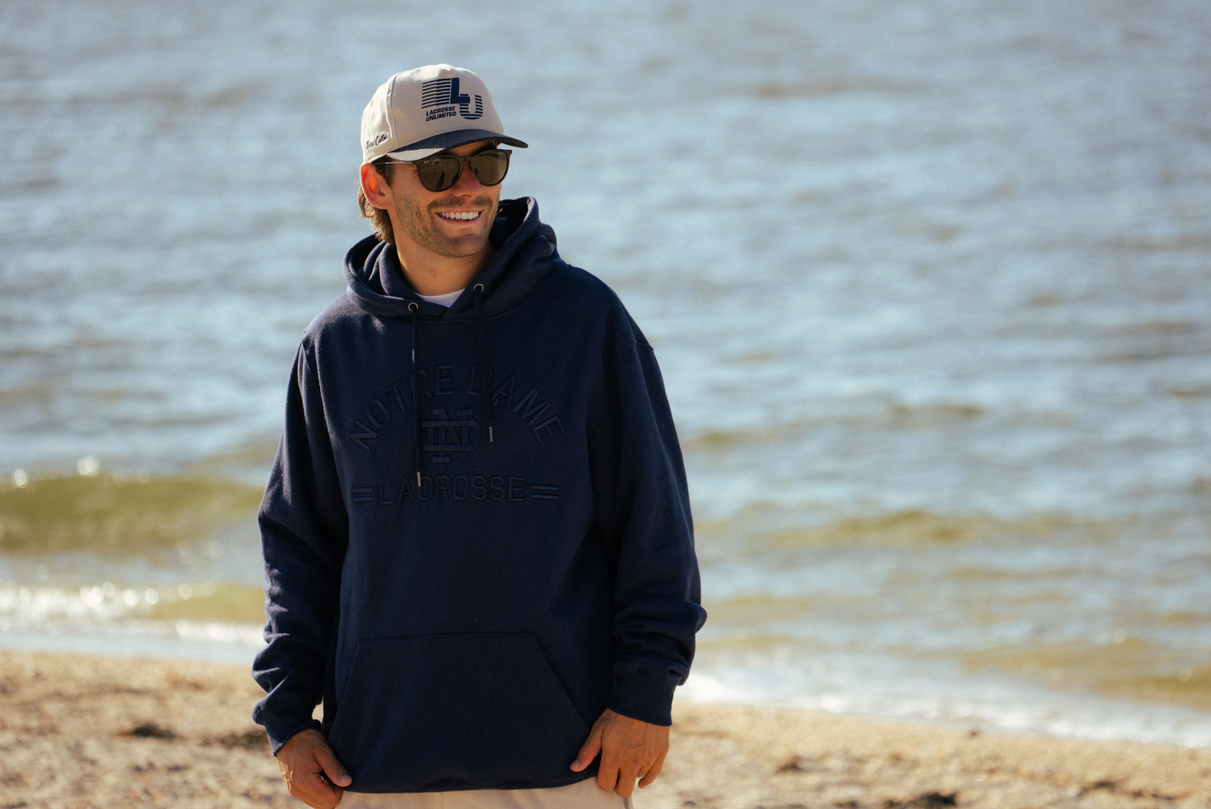 Notre Dame Tonal Lacrosse Hoodie - Image 3