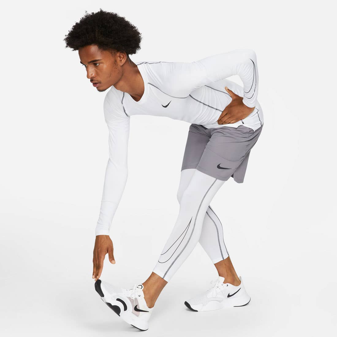 Nike Men's Pro 3/4 Compression Pants - Adult - Image 3