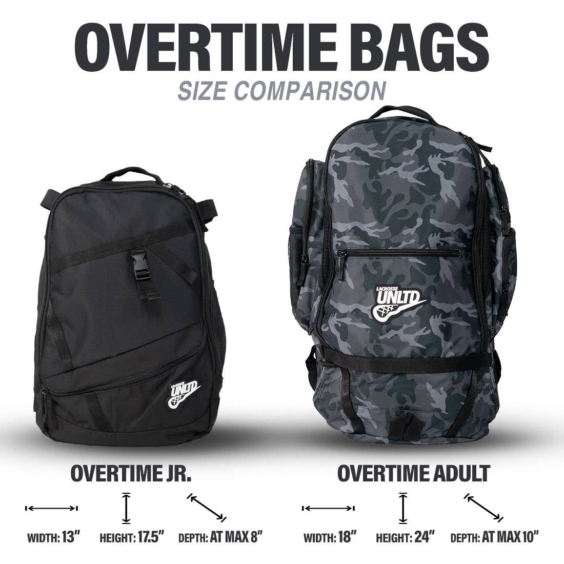 Overtime Grey Camo Adult Lacrosse Backpack - Image 4