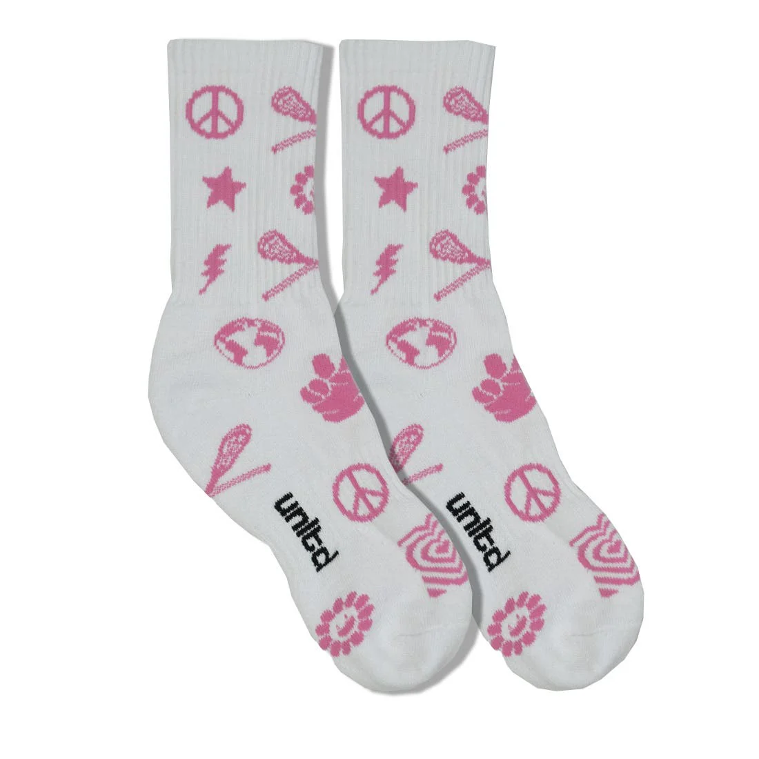 Pink Doodle Crew Socks - Image 2