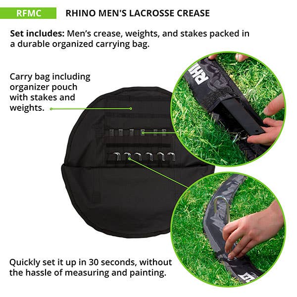Rhino Men's Lacrosse Crease - Image 3