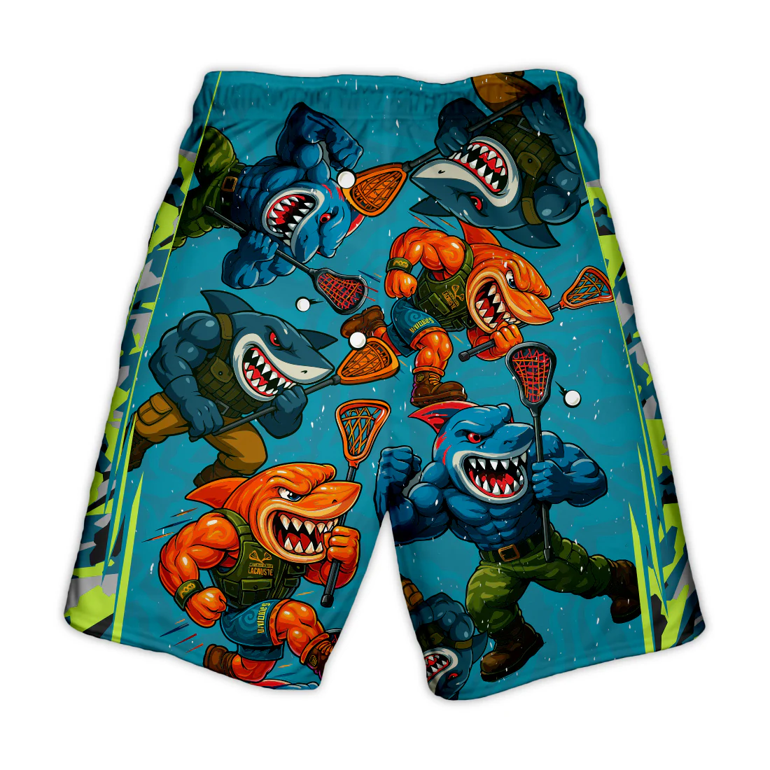 Lax Sharks Lacrosse Shorts - Image 3