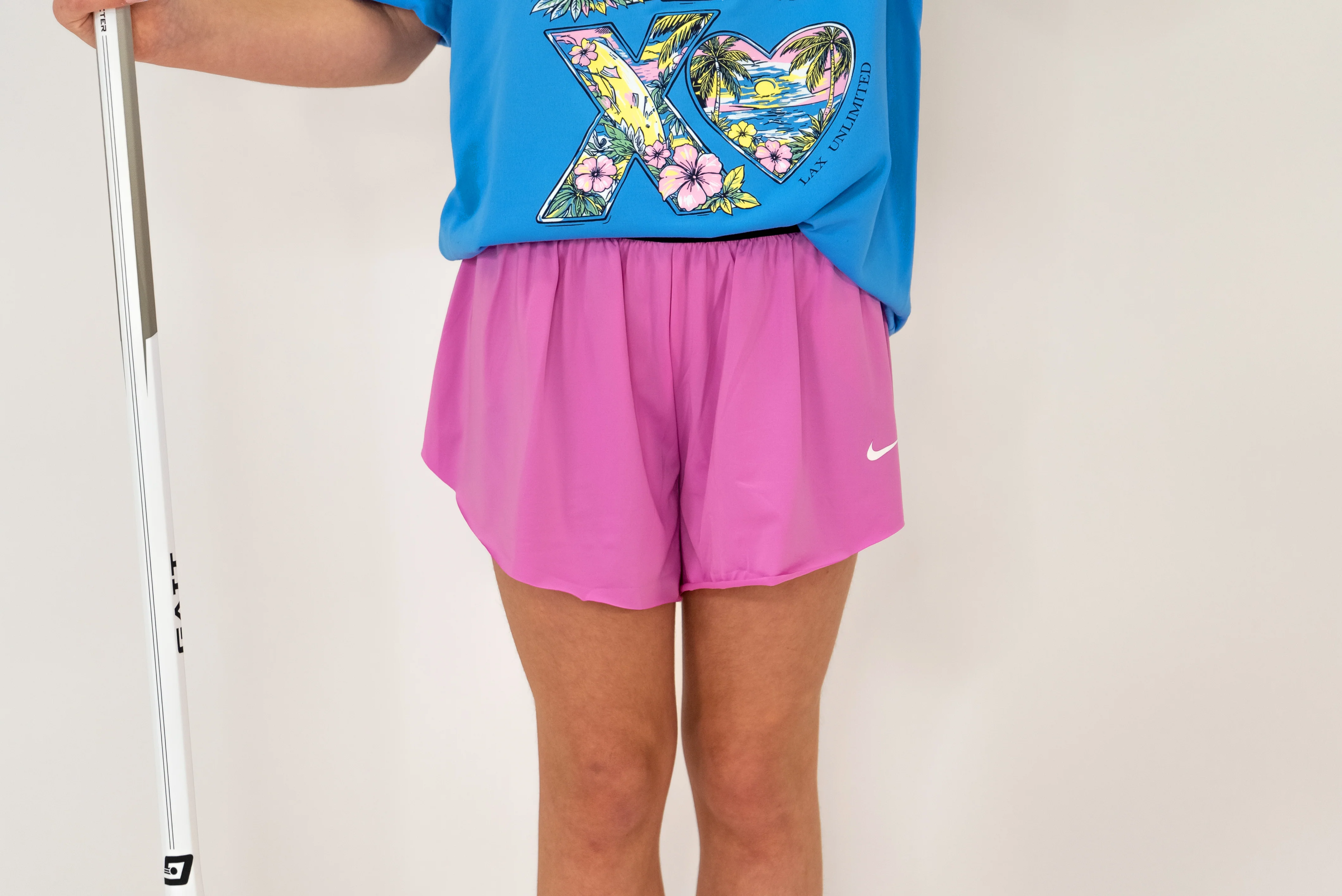 Nike Girls 2 in 1 Pink Shorts - Image 2