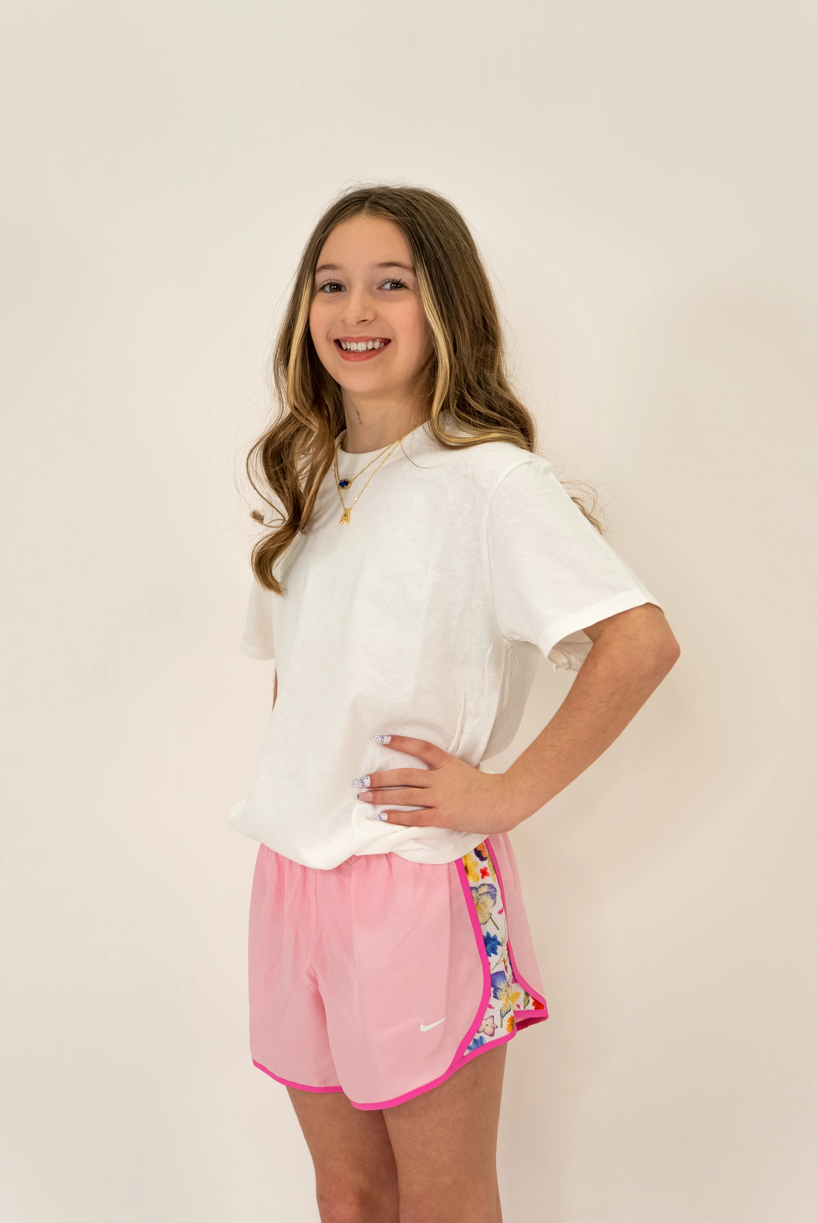 Nike Girls Playful Pink Shorts - Image 3