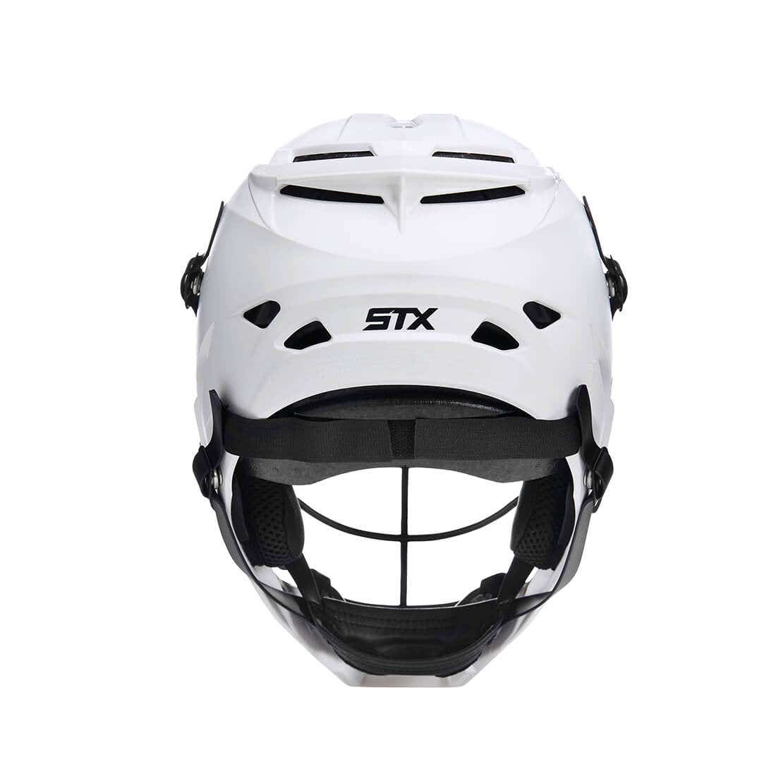 STX Rival Jr Youth Lacrosse Helmet (White Shell/Black Facemask) - Image 4