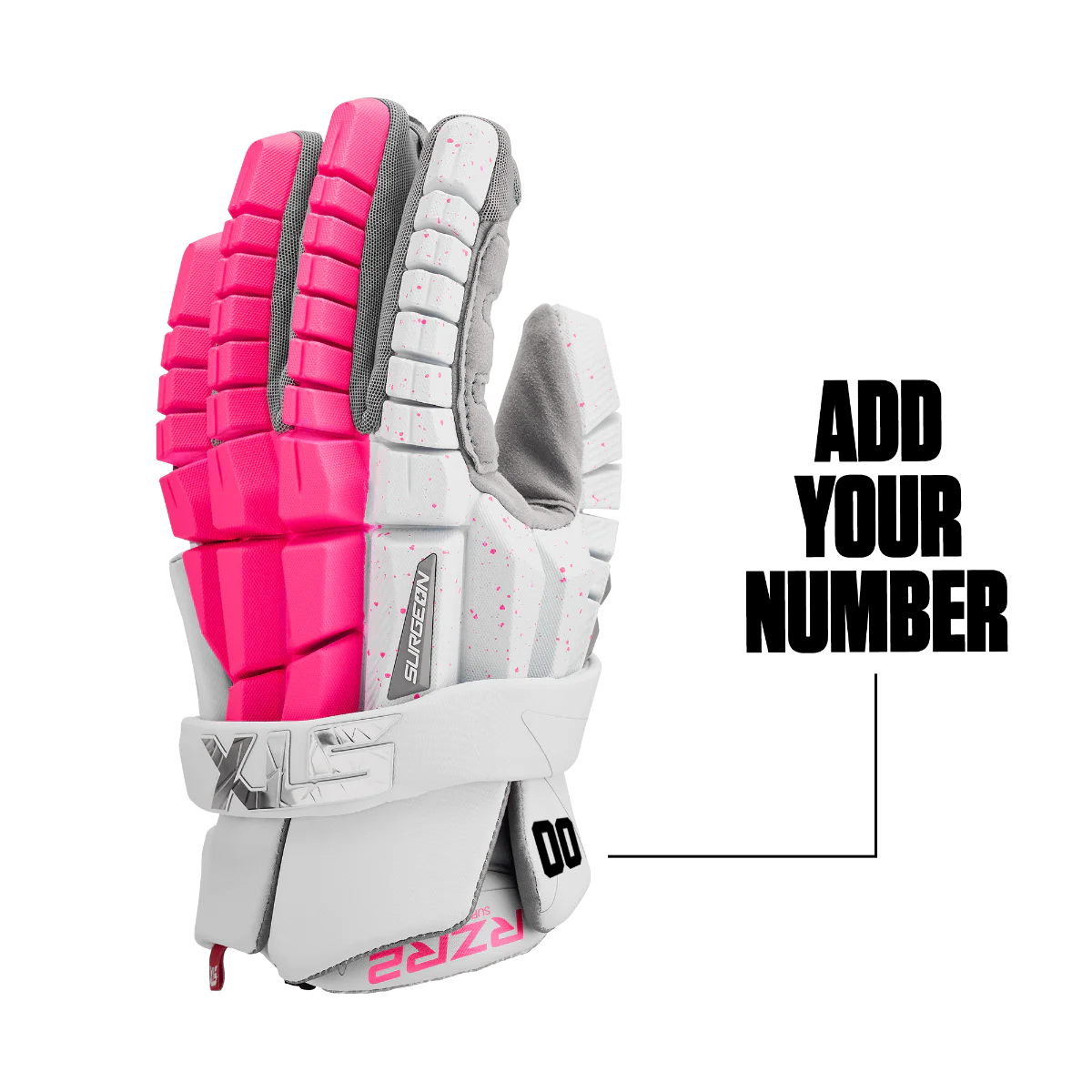 STX Surgeon RZR 2 Lacrosse Gloves- Limited Edition Neon - Image 2