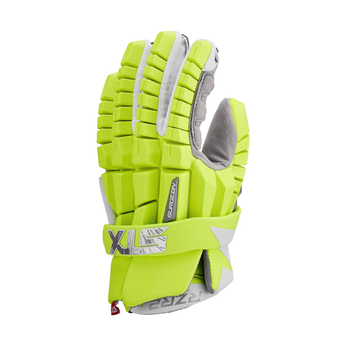 STX Surgeon RZR 2 Lacrosse Gloves- Limited Edition Neon - Image 4