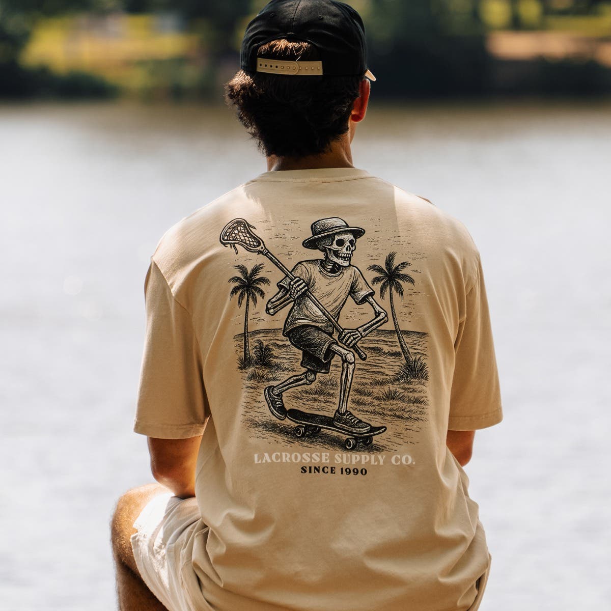 Skeleton Skater Lacrosse Tee - Image 2