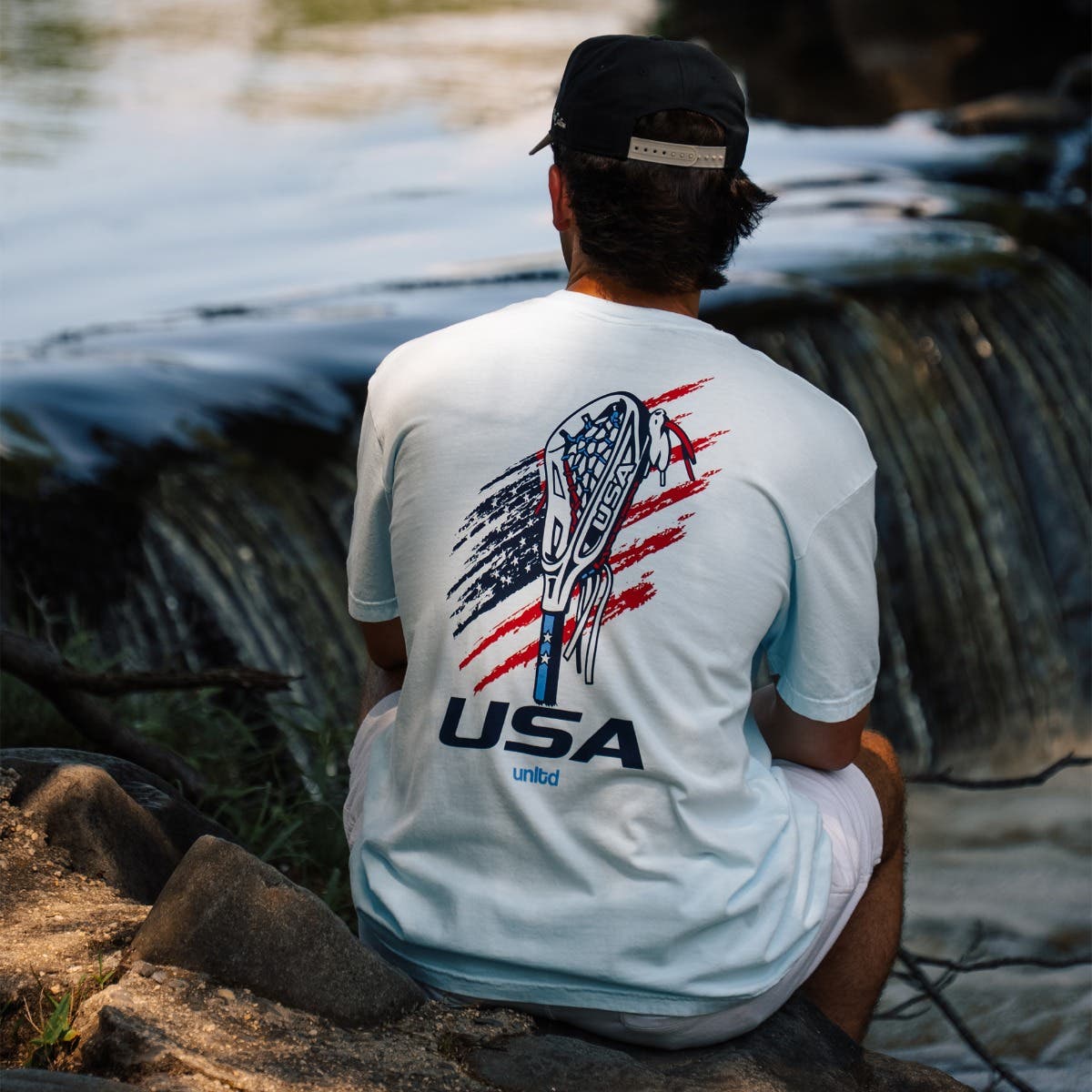 Retro USA Lacrosse Tee - Image 2