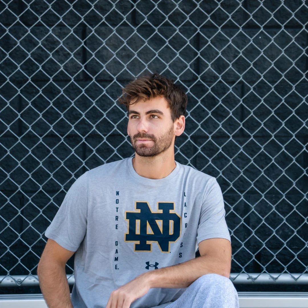 Under Armour Performance Notre Dame Lacrosse Tee-Adult - Image 3