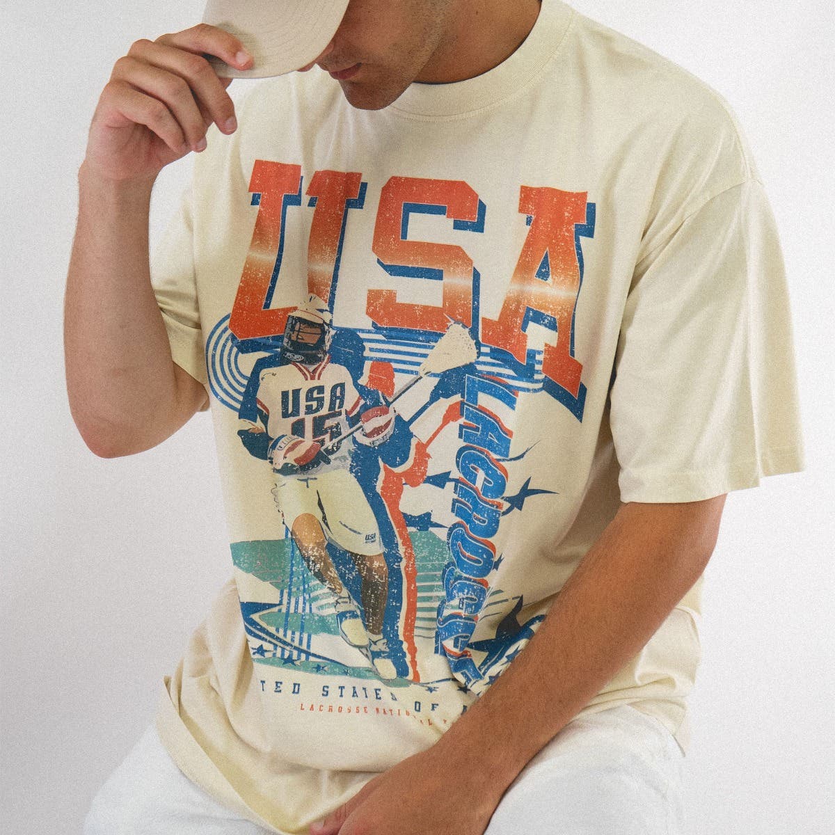 USA Vintage Lacrosse Tee - Image 2