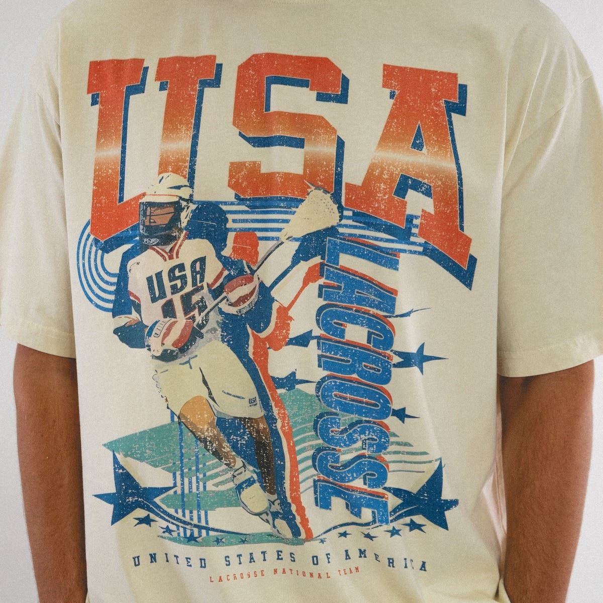 USA Vintage Lacrosse Tee - Image 3