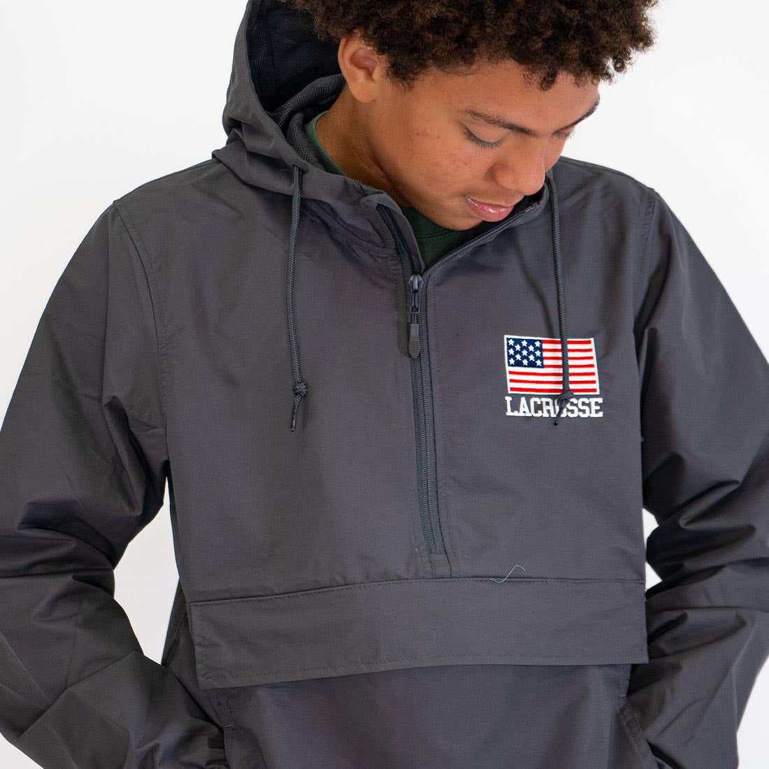 USA Lacrosse Grey Jacket - Adult - Image 2