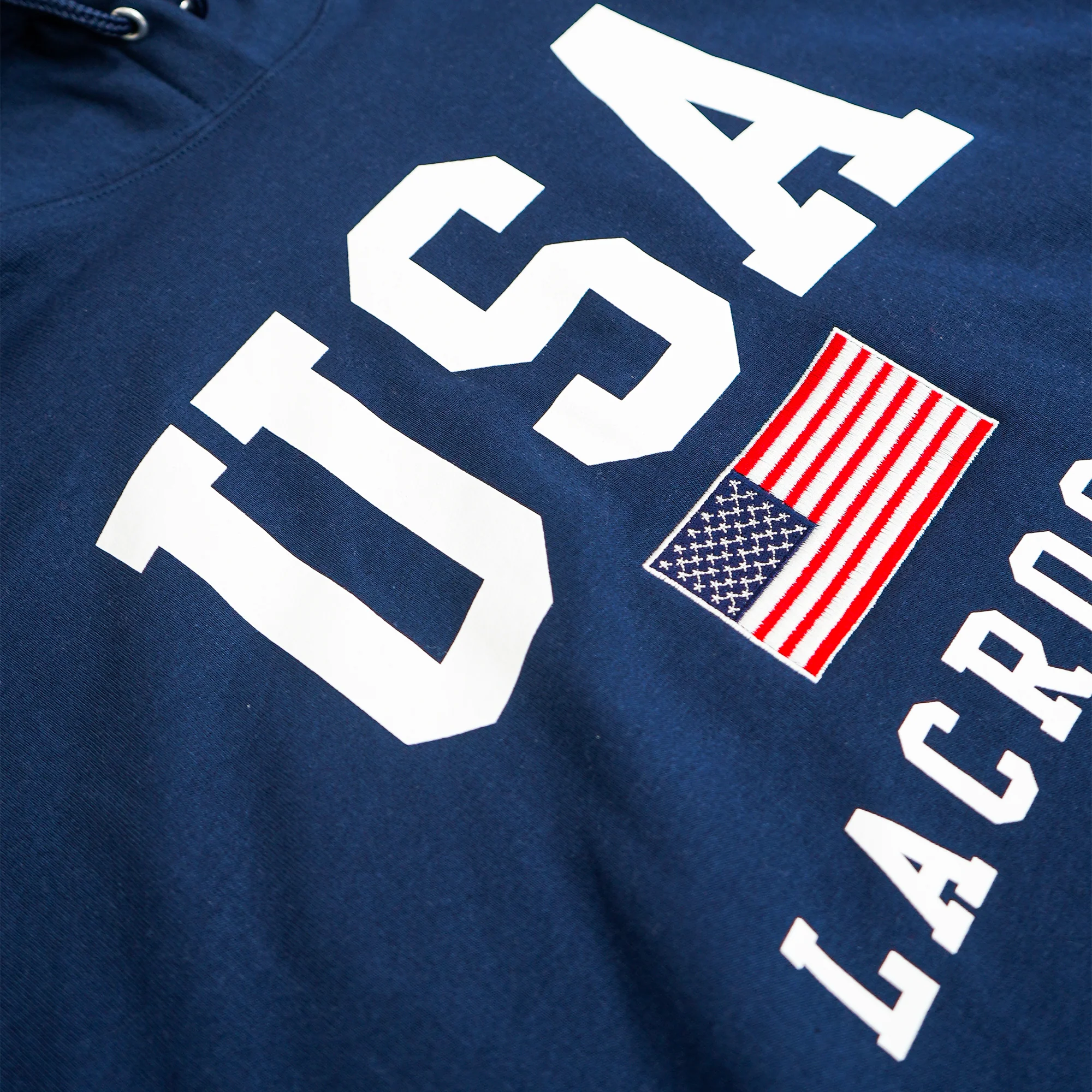 LU USA Navy Adult Lacrosse Hoodie - Image 4